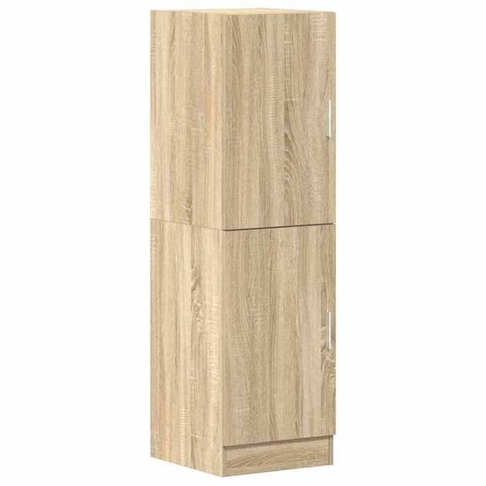 Armoire De Cuisine Chêne Sonoma VidaXL - 38x41.5x131.5cm - Bois Ingénierie - Portes Réversibles - 60kg De Charge - 8