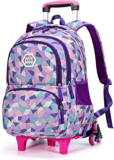 Sac à Dos à Roulettes IvyH Pour Enfants 30 L – Cartable Primaire Avec Chariot Détachable, Filles Et Garçons 7-14 Ans