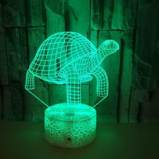 Tbest Lampe De Nuit LED Design Cerf 3D En Bois USB Pour Salon Bureau