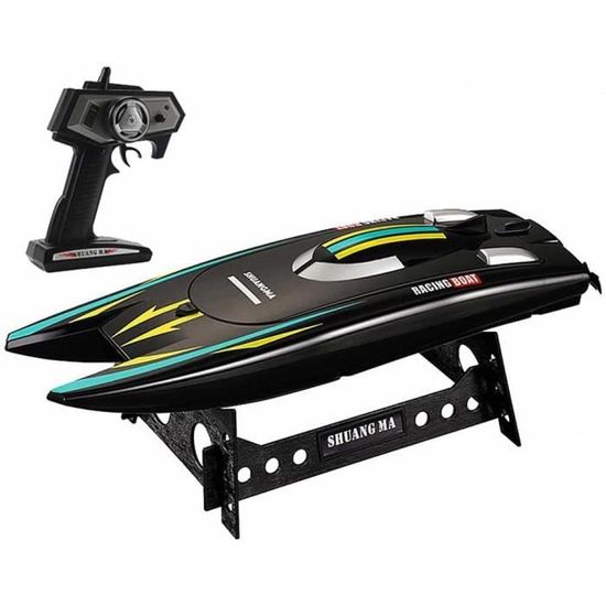 DEERC Bateau RC Auto-Redressement 2,4 GHz – 20 Mph, 2 Batteries Li-ion 1200 MAh, LED, Alarme Batterie Faible, Pour Enfants Adultes