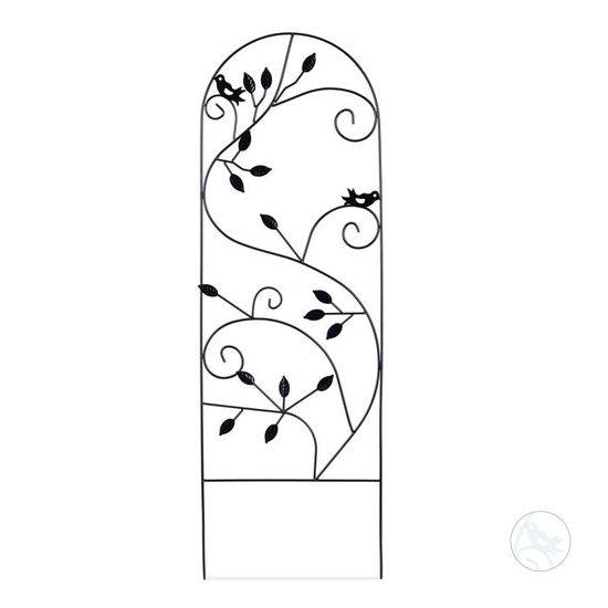 Lot De 2 Tuteurs Treillis Autoportants Defacto - Métal Noir Résistant Aux Intempéries - 100cm Et 80,5cm