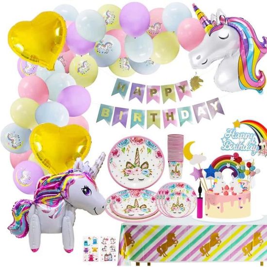 Kit Décoration Anniversaire Stitch - Ballons Latex & Aluminium, Bannière, Nappe, Décoration Gâteau