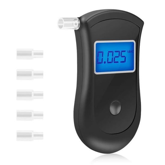 Alcootest électronique JoyFan - Éthylomètre Professionnel Avec 10 Embouts - Précision 0,01% BAC, écran LCD, Alarme - Pour Usage Domestique, Prévention Conduite En état D'ivresse