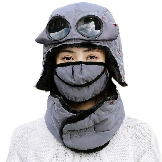 Bonnet Thermique Hiver Coupe-Vent – Chapeau Chaud Polaire Pour Vélo, Moto, Ski, Randonnée – Enfiler Facile