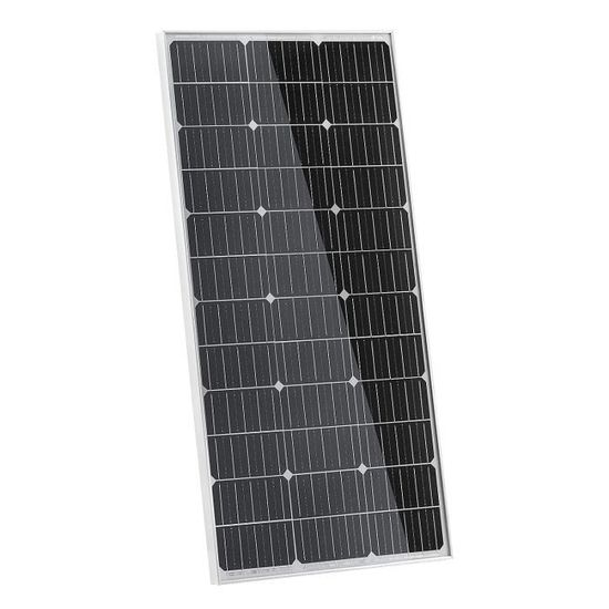 AUFUN 100W 12V Panneau solaire monocristallin, pour la centrale de balcon,RV,maisons de jardin(1 morceau)