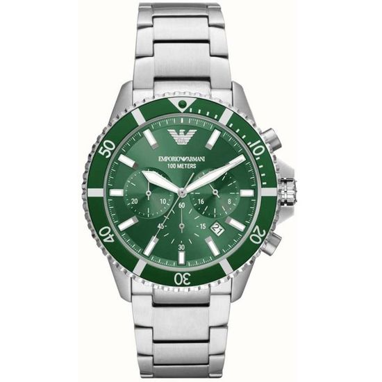 Emporio armani watch mens silver deals
