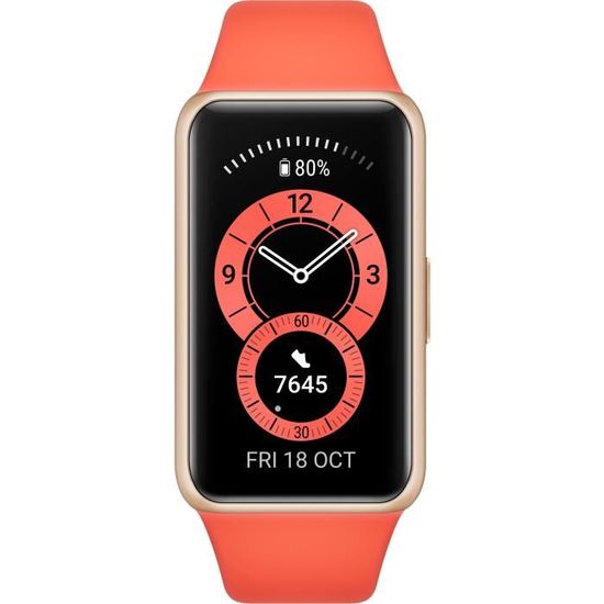 HUAWEI Band 6 Montre connectée - Ecran FullView AMOLED 1.47" - Orange