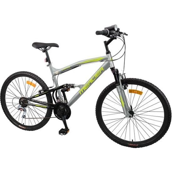 VTT tout suspendu MERCIER 26'' - 18 vitesses - cadre mixte - gris