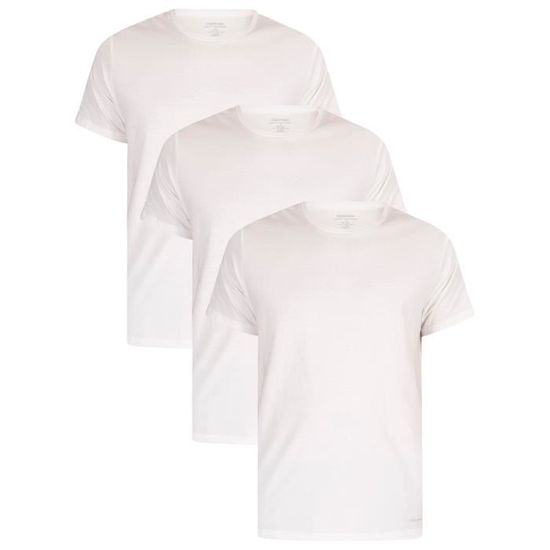 Calvin Klein Pour des hommes Paquet de 3 t-shirts ras du cou, blanc