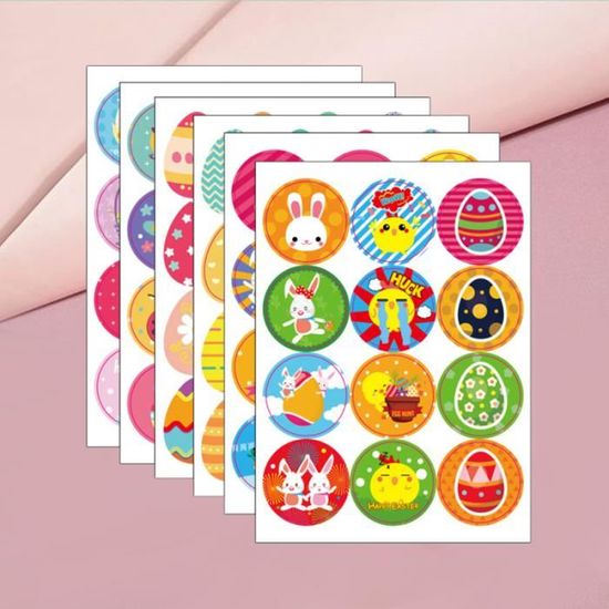 Sinmoe 12 Feuilles Papier Cadeau De Pâques 68.58 X 50.8 Cm 4 Styles Papier Cadeau Lapin Oeuf De - 5