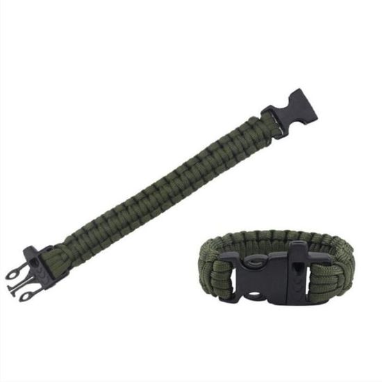 Paracordcraft: Bracelet de survie en paracorde (paracord 550) noir et Paracordcraft: Bracelet de survie en paracorde (paracord 550) noir et
