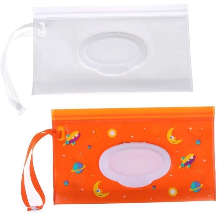 Lot De 3 Porte Lingettes Réutilisables CATOR - Étui Étanche Pour Lingettes Humides Bébé