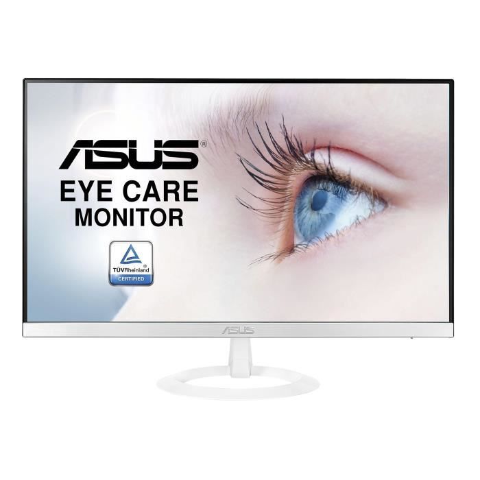 ASUS VZ249HE-W - Ecran PC 23,8- blanc FHD - Dalle IPS - 16:9 - 1920x1080 - 250cd/m² - HDMI et VGA - Profil ultra-fin de 7 mm -
