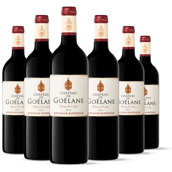 Château de Goelane Chœur de l'Aube - AOP Bordeaux Supérieur - Vin Rouge - Millésime 2015 - Terra Vitis - Lot de 6 bouteilles x 75 cl
