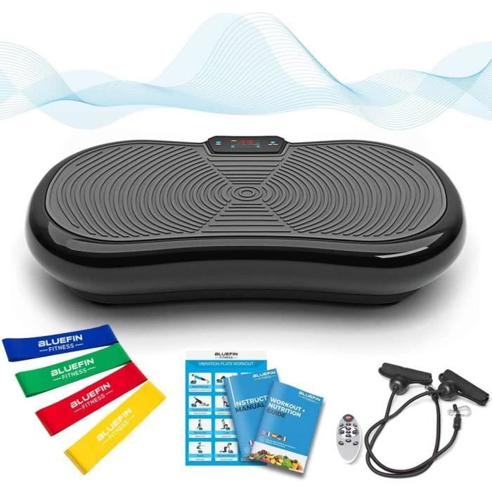 Bluefin Fitness Plateforme Vibrante et Oscillante Ultra Slim - Perte de Poids & Brûleur de Graisses à la Maison - 5 Programmes + 180