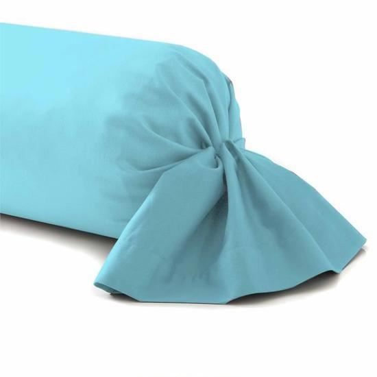 DUBLANC Taie De Traversin 85x185cm BLEU CIEL.