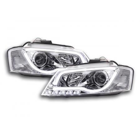 Paire de feux phares avant Audi A3 8P de 2008 a 2012 Daylight DRL Chrome