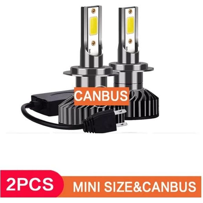 KIT AMPOULES CANBUS ANTI ERREUR LED H7 110W 6000K AUTO MOTO FEU PHARE