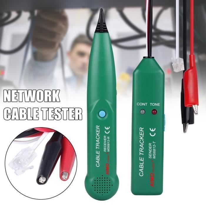 Testeur de câble réseau professionnel MS6812 LAN pour UTP STP Cat5 Cat6 Traceur de fil de téléphone