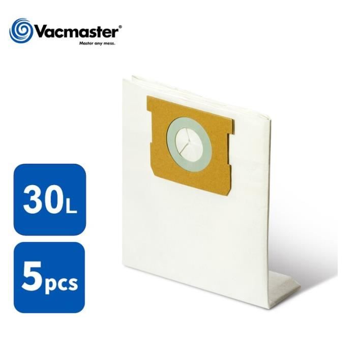 Vacmaster – sacs à poussière de Filtration pour aspirateur 30L, sacs à poussière pour accessoires d'aspirateur, 5 pi*AK5654