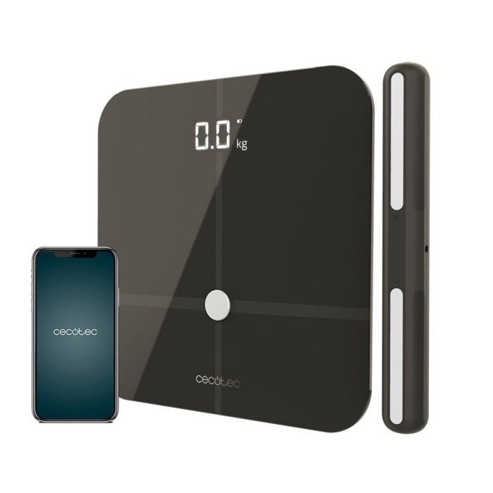 Cecotec Pèse-personnes Intelligent Surface Precision 10600 Smart Healthy Pro Dark Grey. Grand Écran LED, Connectivité