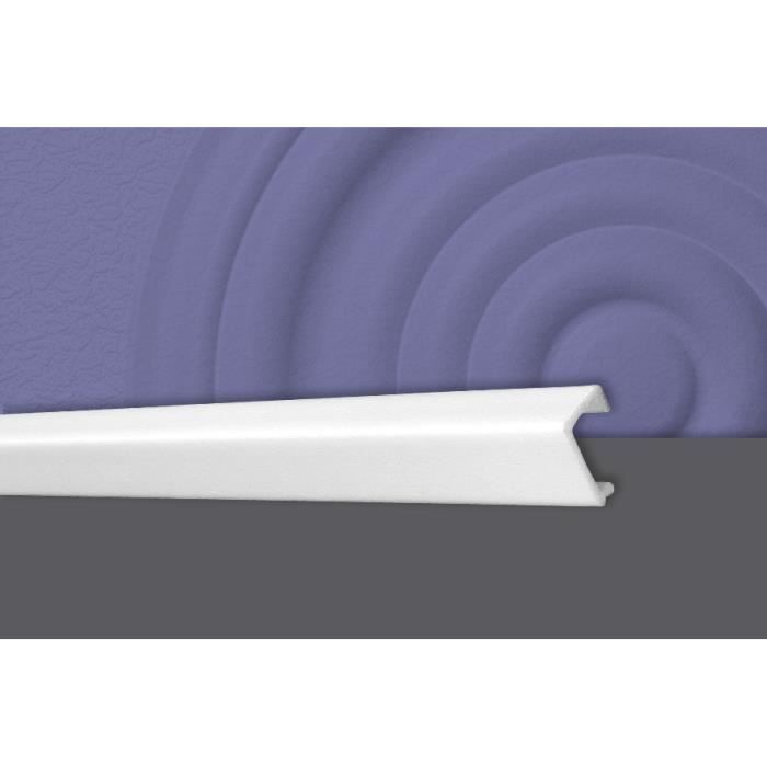 Decosa Moulure d'angle KP25 (pour cacher les câbles), 20 x 25 mm, polystyrène dur, longueur 2 m - LOT de 5 pièces