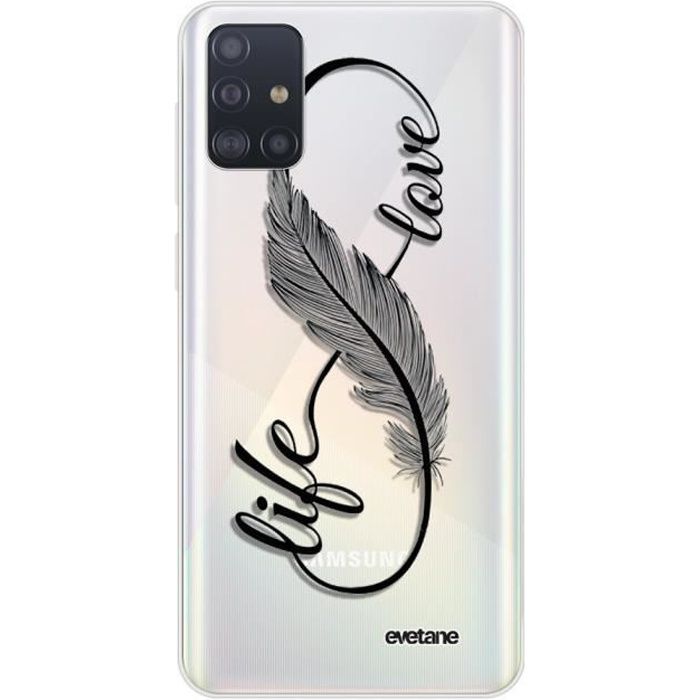 Coque Samsung Galaxy A51 5G 360 intégrale transparente Love Life Ecriture Tendance Design Evetane.