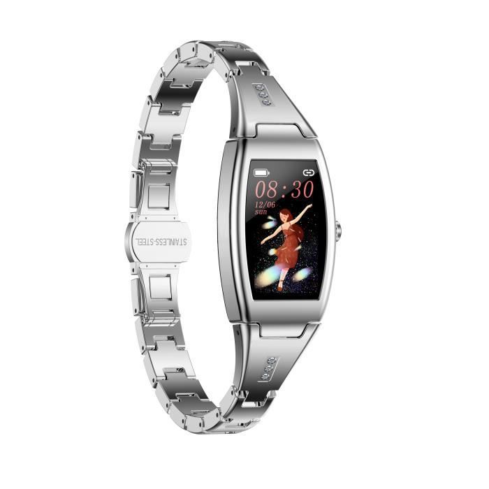 Montre Connectée Femmes -Pression Sanguine et Fréquence Cardiaque - Fonction Féminine, Smartwatch Sport Etanche IP67, Android Iphon