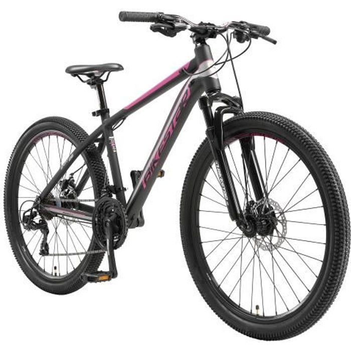 BIKESTAR | VTT | 26 Pouces | 21 vitesses Shimano avec frein à disque Hardtail | Noir Gris