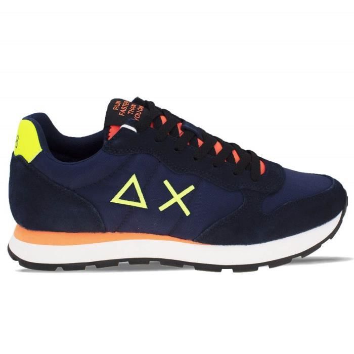Sun68 Tom Solid Fluo Chaussures pour Homme CPZ33102-07 Bleu