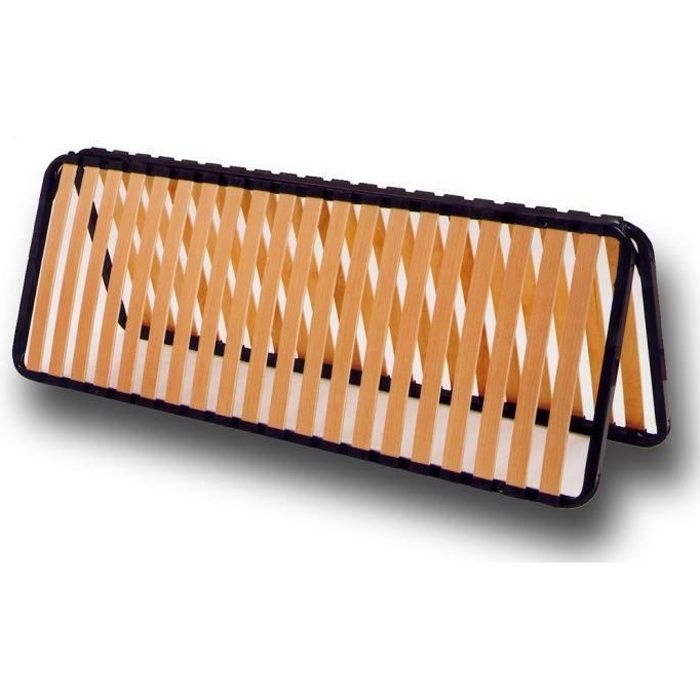 Sommier cadre pliable 20 lattes 2 x 80 x 200 :