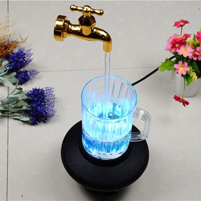 Robinet d'arrosage à bec invisible, robinet à changement de couleur flottant pour fontaine, pour la décoration de jardin à la maison