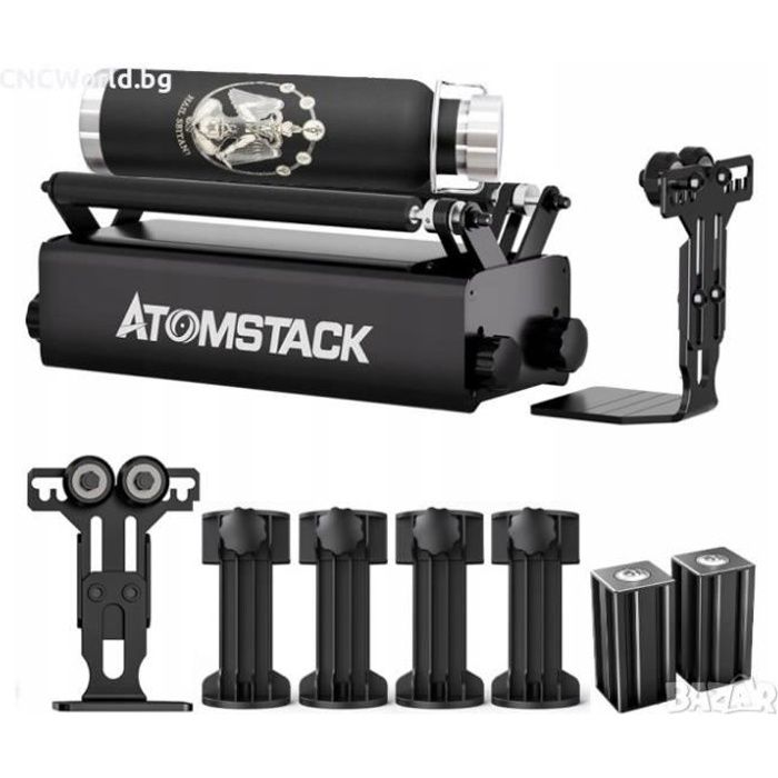 ATOMSTACK R3 Pro Rouleau rotatif Graver laser 360° module auxiliaire de gravure pour la sculpture d'objets gobelets/cylindriques