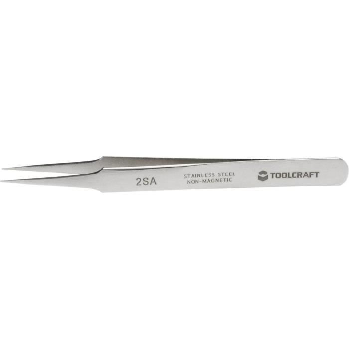 Pince brucelle de précision 1 pièce TOOLCRAFT TO-5557149 2 SA 120 mm 1 pc(s)