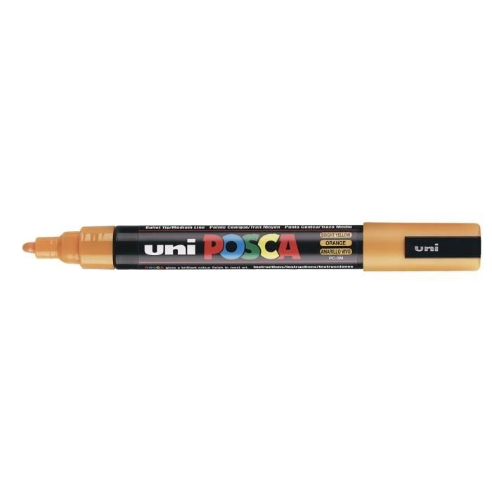 Marqueur Pte conique moyenne POSCA PC5M 1,8 - 2,5mm Orange
