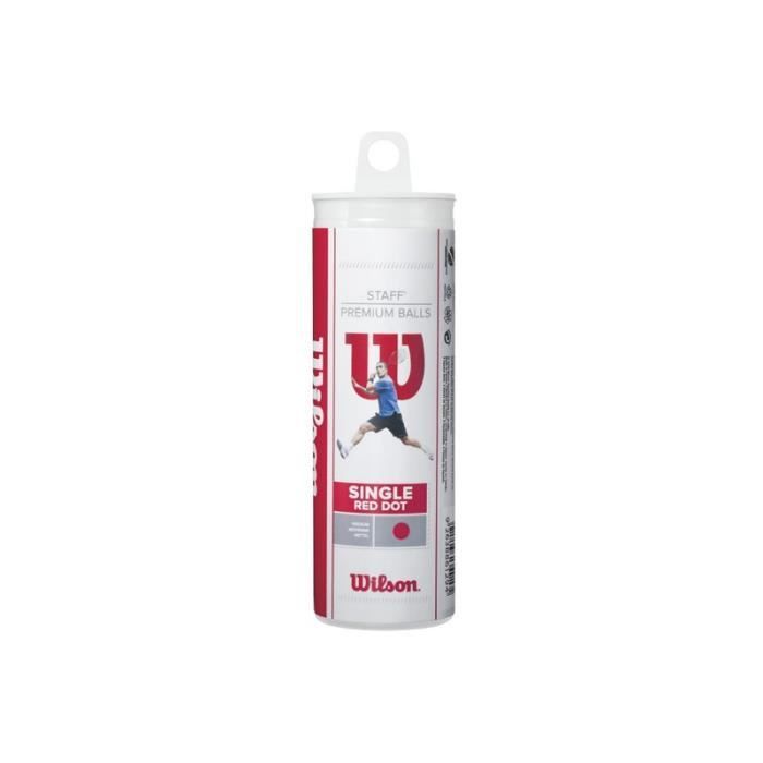 Tube 3 balles Wilson Staff squash point rouge - noir/rouge - TU