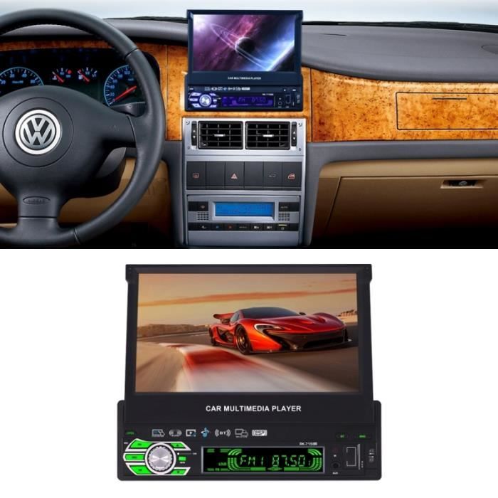 Autoradio Voiture 1-din Poste Radio Voiture Mp5 Fm Bluetooth Aux écran Tactile - Yonis Noir
