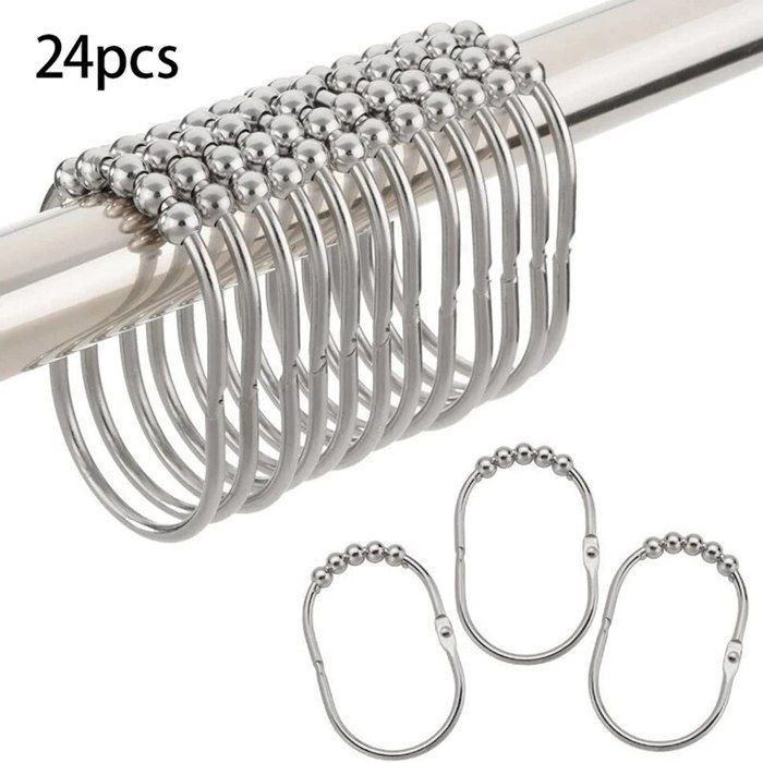 PIC rideau de douche avec crochets main image 1