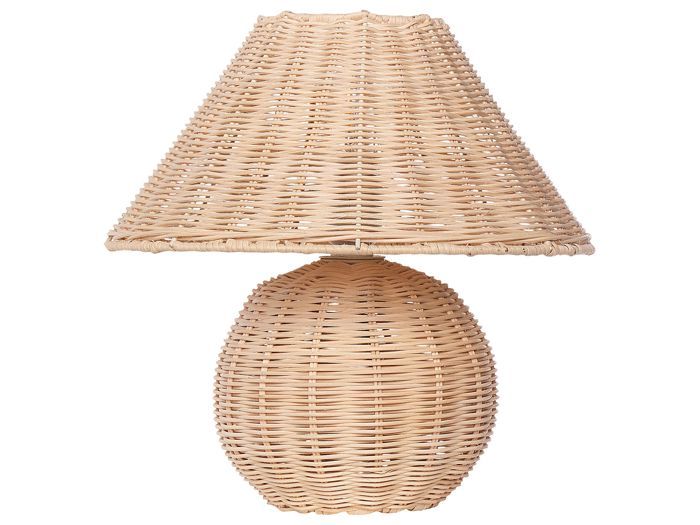 Lampe à poser en rotin clair CINDER