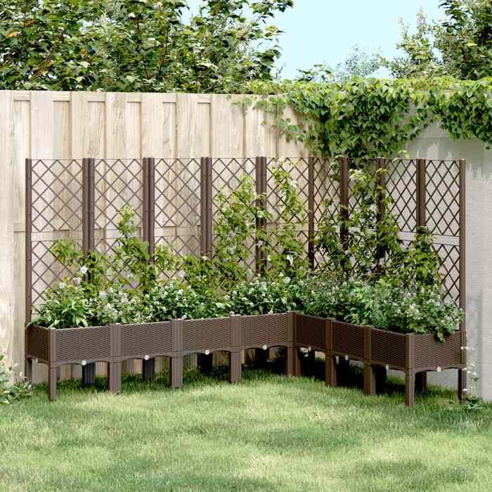 Jardinière avec treillis vidaXL 142 5 cm - vue 6