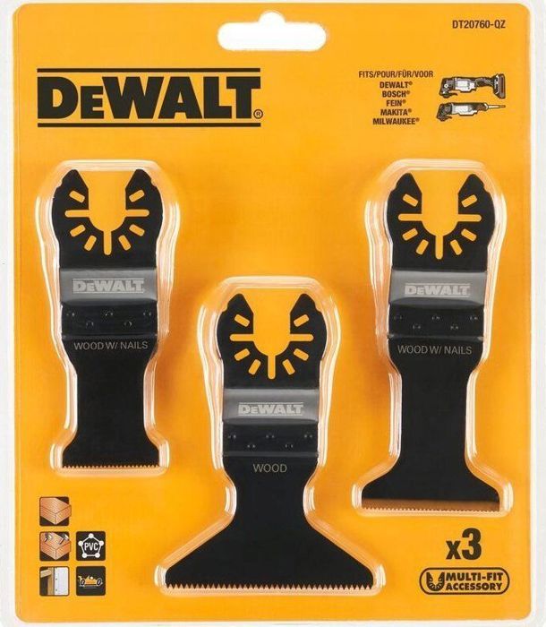 Outil multifonction DEWALT DT20760 3 lames incluses Polyvalent 3 pièces