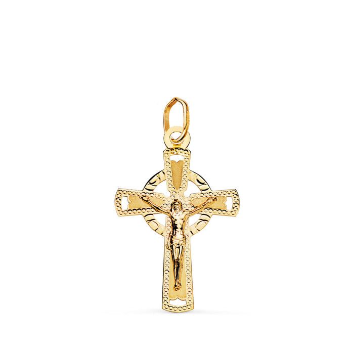 Pendentif - Médaille Christ sur la Croix Or 18 Carats 750 Jaune - Chaines Offertes - 18PCH22277 Pendentif - Médaille Christ sur la Croix Or 18 Carats 750 Jaune - Chaines Offertes - 18PCH22277