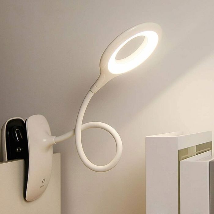 Lampe de lecture USB à pince - KCVV - 3 modes - 2000mAh - Angle 360° - Protection des yeux