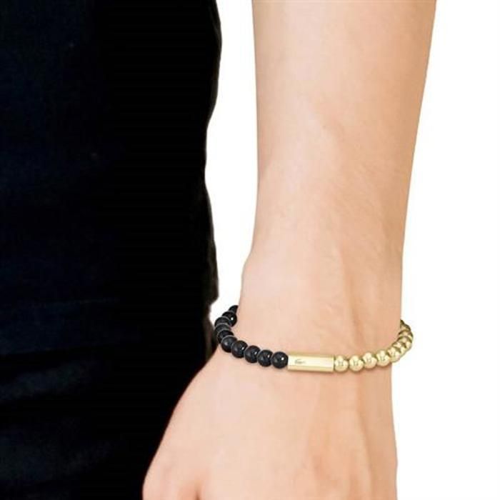 Bracelet en acier perlé plaqué or Orbe 2040247 Bracelet en acier perlé plaqué or Orbe 2040247