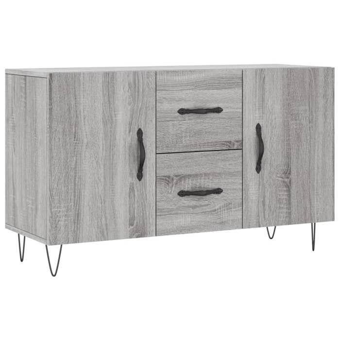 ESTINK® Buffet bas contemporain - Armoire Polyvalent - pour Cuisine/Salon - sonoma gris 100x36x60 cm - bois dingénierie @@2112