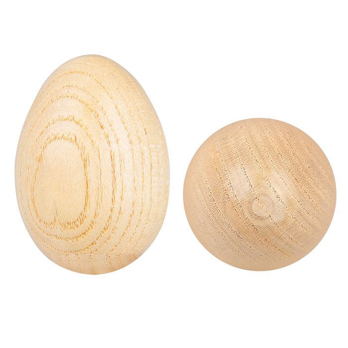 Beige Instrument Dilwe Shakers d’œufs en bois Maracas en bois Oeufs Shakers Instrument ...