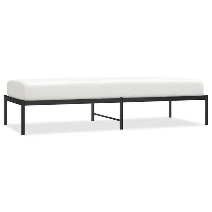 RebaisLit simple size Cadre de lit pour adulte RUIG - Structure de lit métal (sans matelas) noir 75x190cm SO7281134