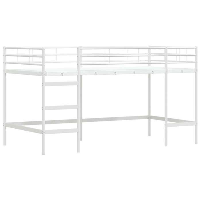 MOT9293-Lit mezzanine pour enfants Blanc 80 x 201 cm