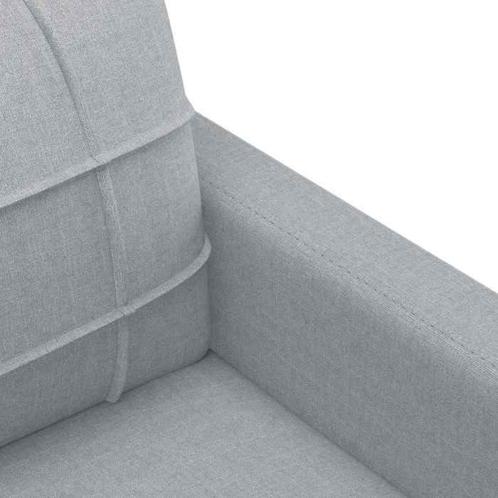 BURKE@ Fauteuil-Canapé 1 PLACE - Chaise simple - 1 personne - Gris clair 60 cm Tissu SS1562