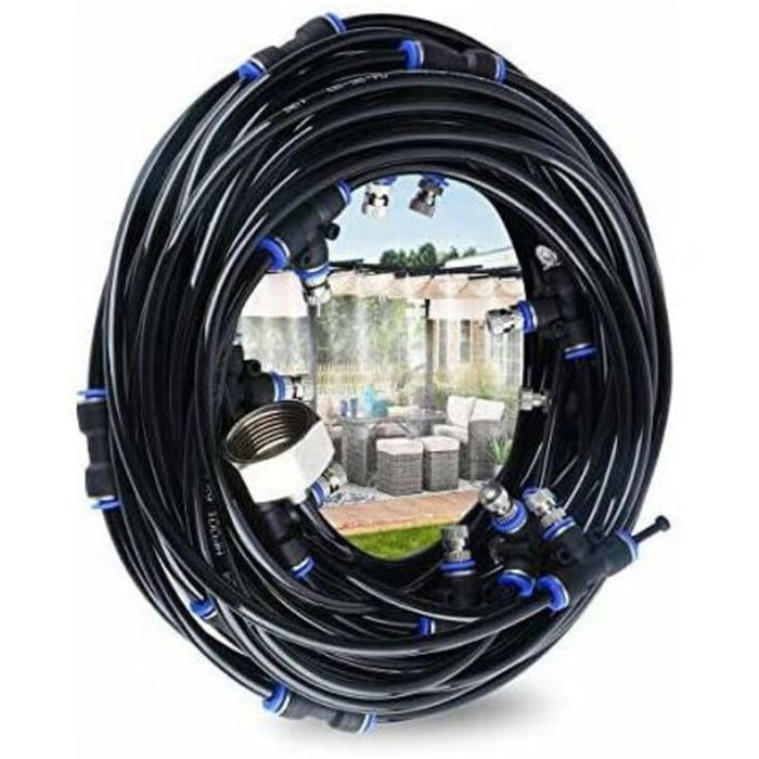 Brumisateur ExterieurSystème de Brumisation10M Brumisateur Terrasse avec 9 Buse Brumisateur +1 Buses de Rechange+1Adaptateur (en